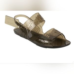 Authentic  Never worn Off White brand. Zip tie jelly sandals size 39 or  US 8.5